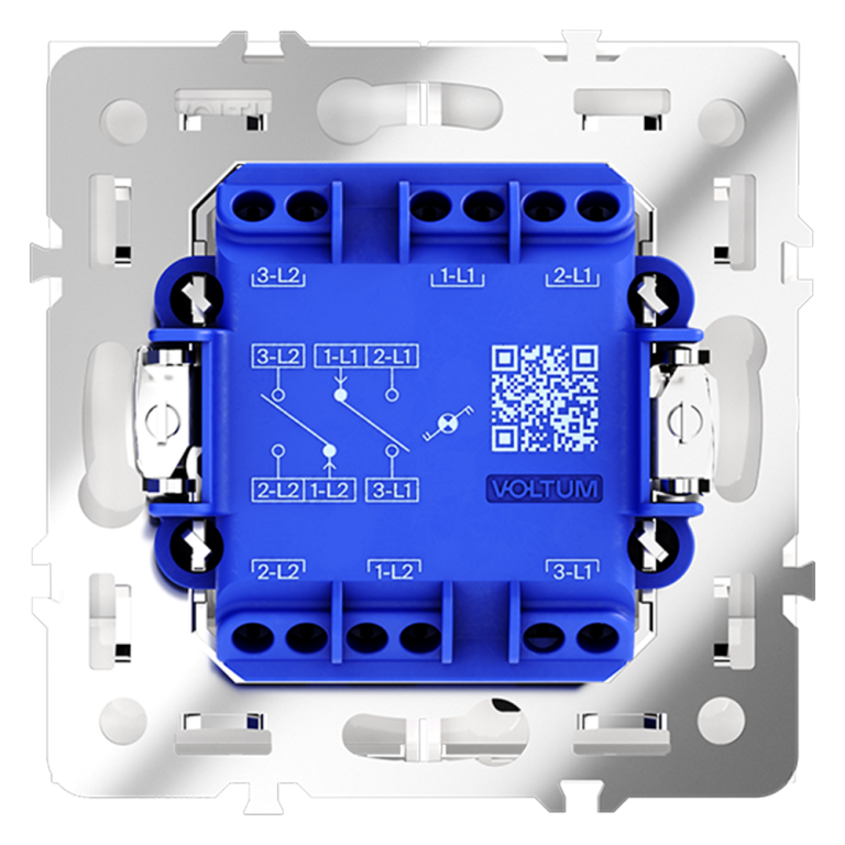 Проходной переключатель двухклавишный с подсветкой Voltum S70 VLS020401