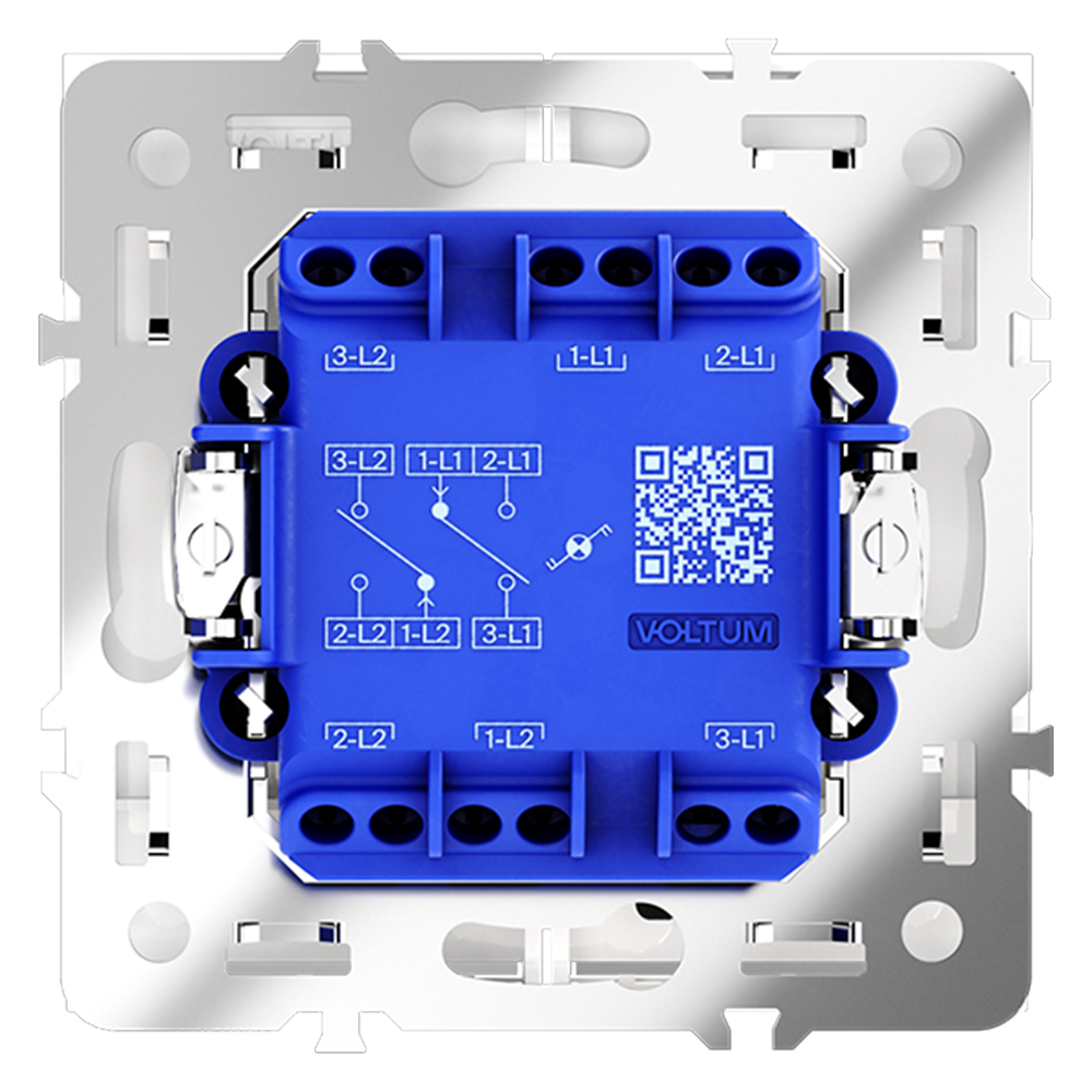 Проходной переключатель двухклавишный с подсветкой Voltum S70 VLS020401 Проходной переключатель двухклавишный с подсветкой Voltum S70 VLS020401