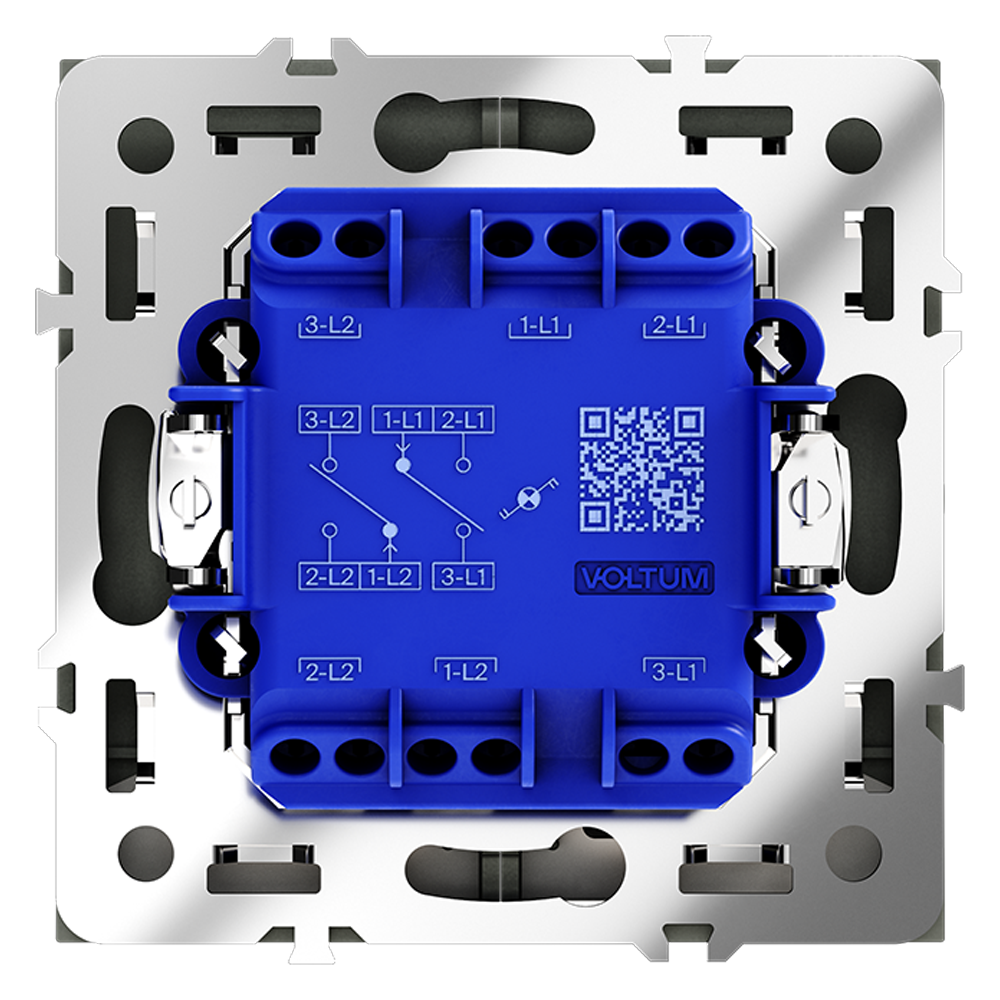 Проходной переключатель двухклавишный с подсветкой Voltum S70 VLS020408 Проходной переключатель двухклавишный с подсветкой Voltum S70 VLS020408