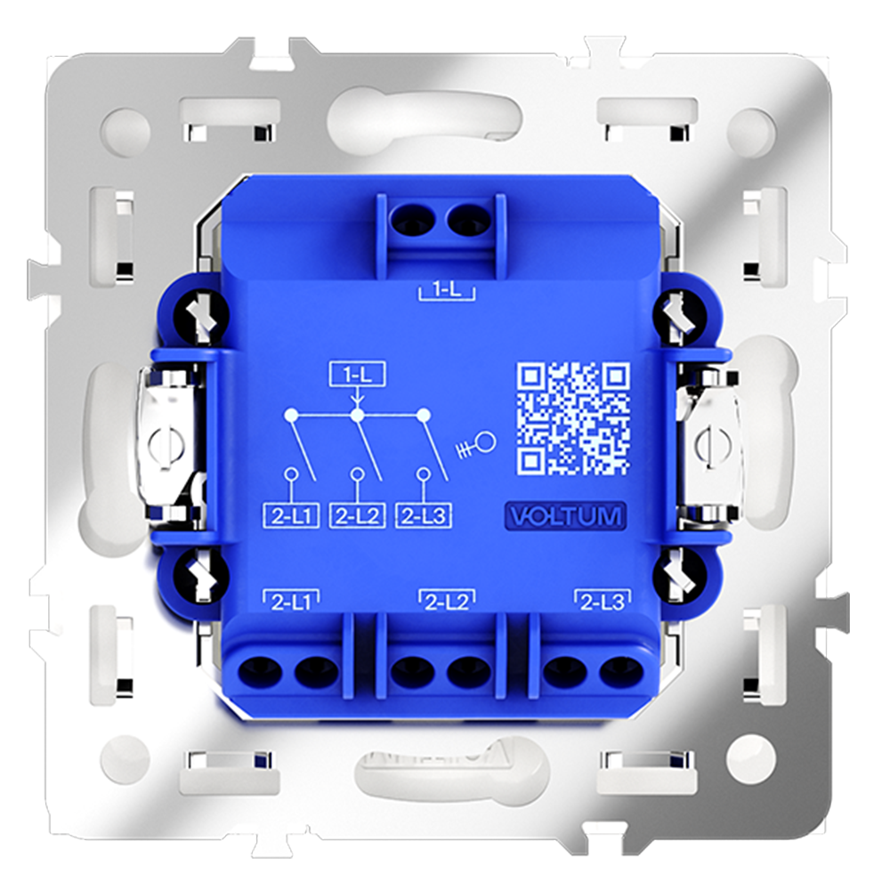 Выключатель трехклавишный Voltum S70 VLS030102 Выключатель трехклавишный Voltum S70 VLS030102