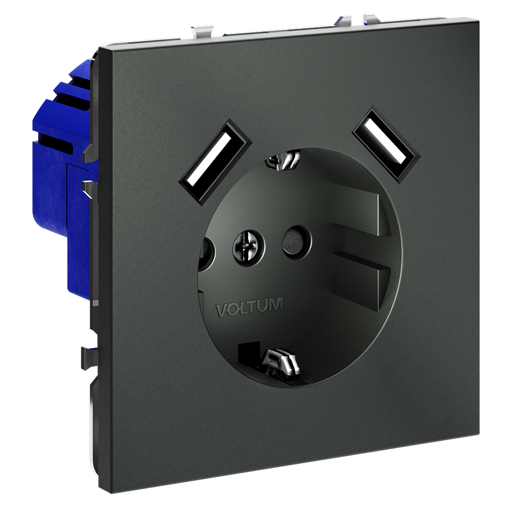 Розетка с USB, А+А Voltum S70 VLS040406 Розетка с USB, А+А Voltum S70 VLS040406