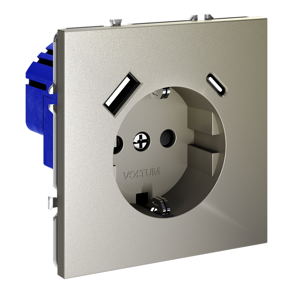 Розетка с USB, A+C Voltum S70 VLS040504 Розетка с USB, A+C Voltum S70 VLS040504