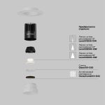 Встраиваемый светильник Maytoni Dip DL119-10W-4K-TRS-W