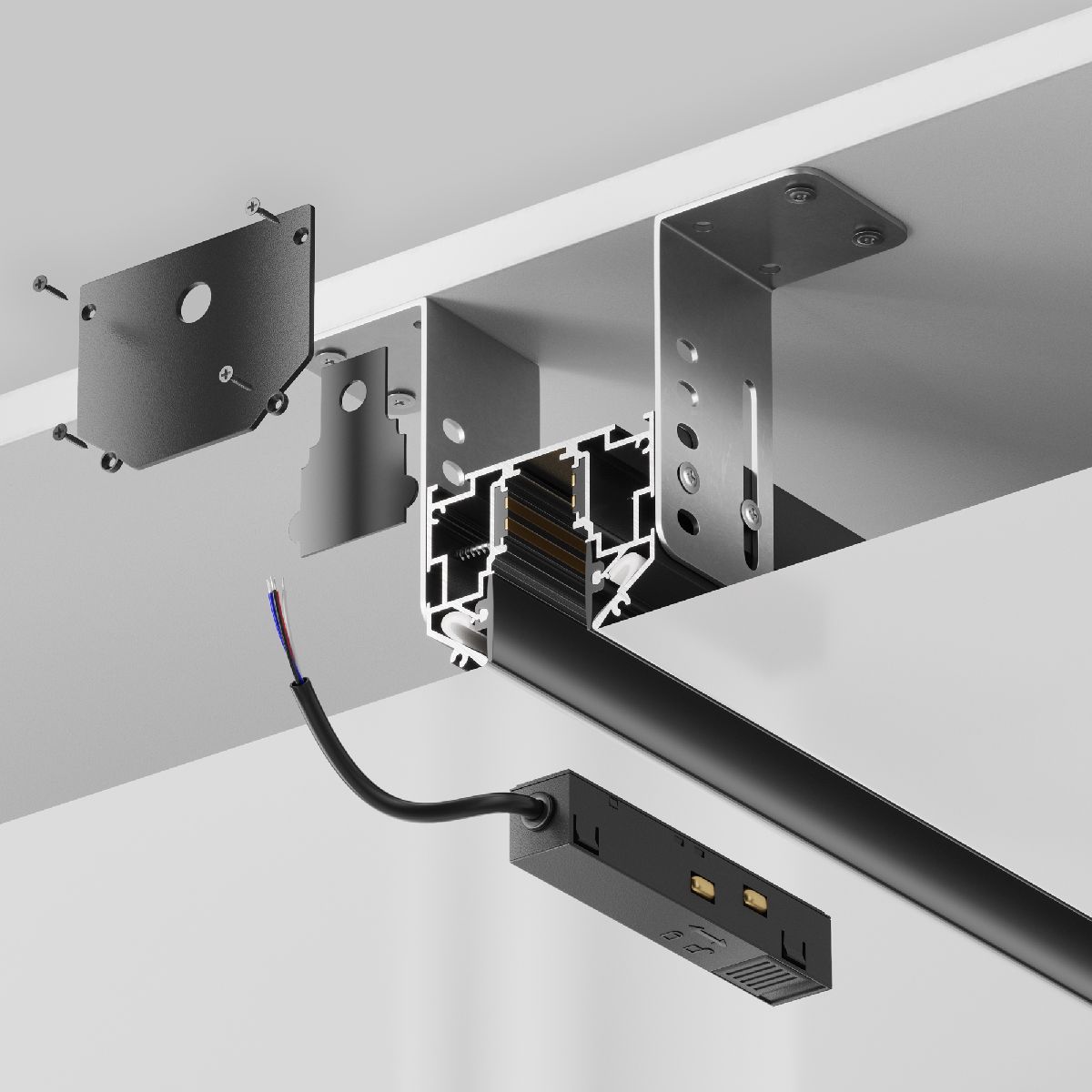 Магнитный встраиваемый шинопровод Maytoni Busbar trunkings Exility TRX034-SCH-422B Магнитный встраиваемый шинопровод Maytoni Busbar trunkings Exility TRX034-SCH-422B