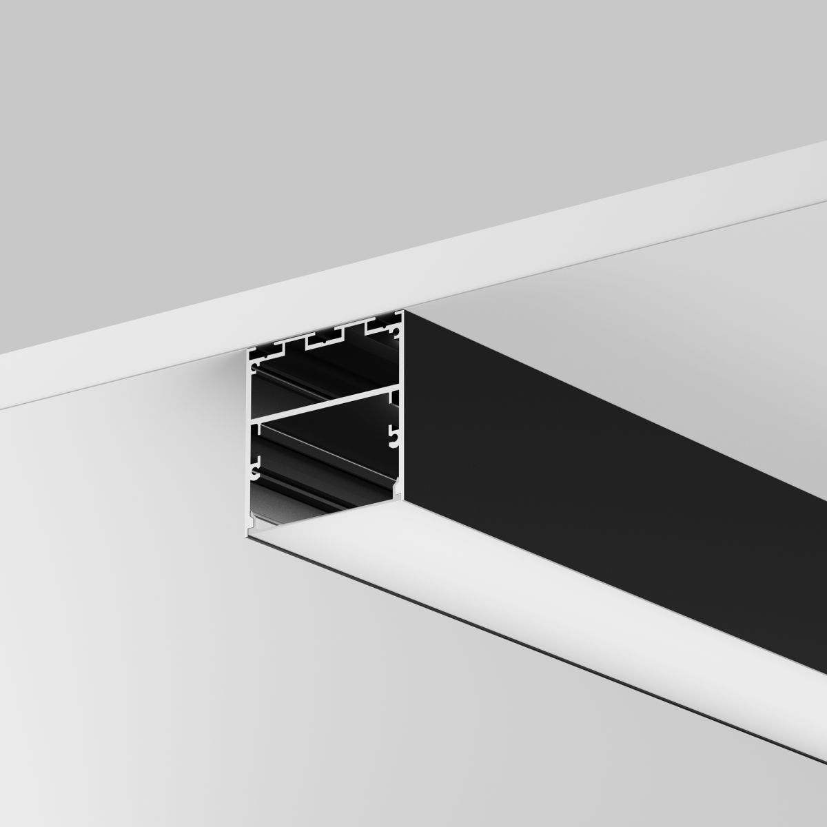 Алюминиевый профиль накладной-подвесной 50x50 Maytoni Led Strip ALM-5050T-B-3M 633009 Алюминиевый профиль накладной-подвесной 50x50 Maytoni Led Strip ALM-5050T-B-3M 633009