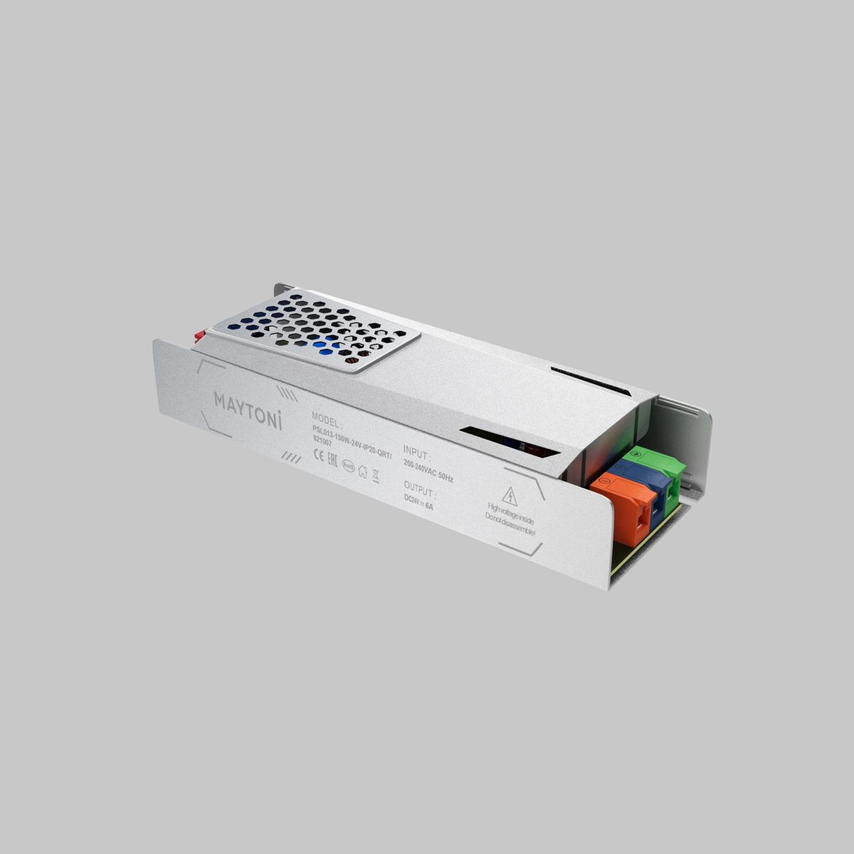 Блок питания Maytoni PSL013 150Вт DC24В IP20 821007 Блок питания Maytoni PSL013 150Вт DC24В IP20 821007