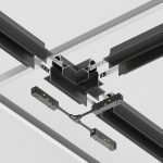 T-образный коннектор питания для магнитного шинопровода Maytoni Technical Magnetic track system Gravity TRA004CWT-22B