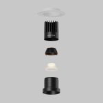 Встраиваемый светильник Maytoni Dip DL122-15W-2.7K-TRS-B
