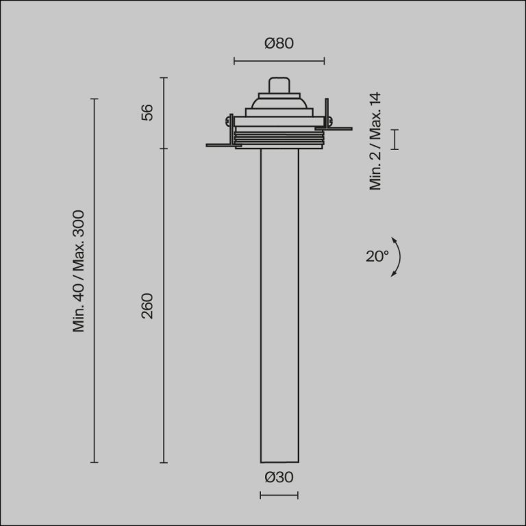 Встраиваемый светодиодный светильник Maytoni Technical Ceiling Focus T C140TRS-L300-7W3K-B