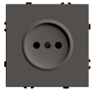 Розетка 1-местная с защитной шторкой (механизм) Stekker Эмили б/з 250В 16А RST16-5109-09 антрацит soft touch
