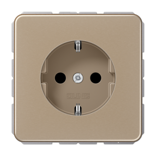 Розетка 2K+З со шторками Jung CD1520KIGB