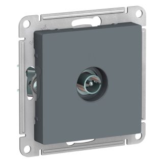 Розетка антенная одиночная TV коннектор Systeme Electric AtlasDesign Грифель ATN000793