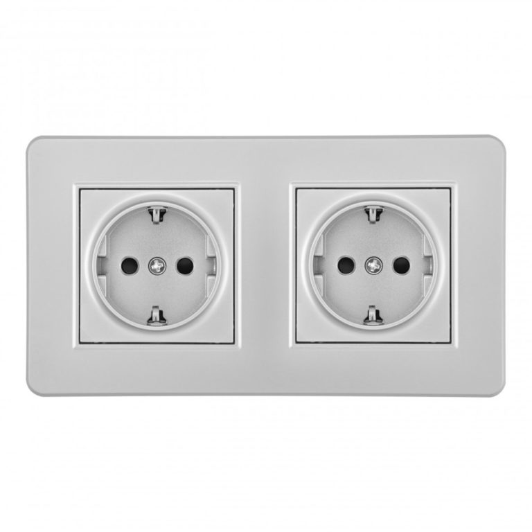 Розетка Arte Milano SET16-2-40-1x2 silver