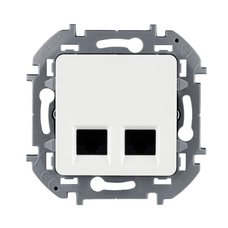 Розетка компьютерная двойная RJ45 Legrand Inspiria 673835