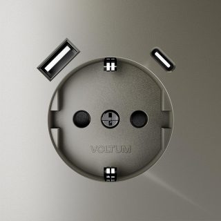 Розетка с USB, A+C Voltum S70 VLS040504