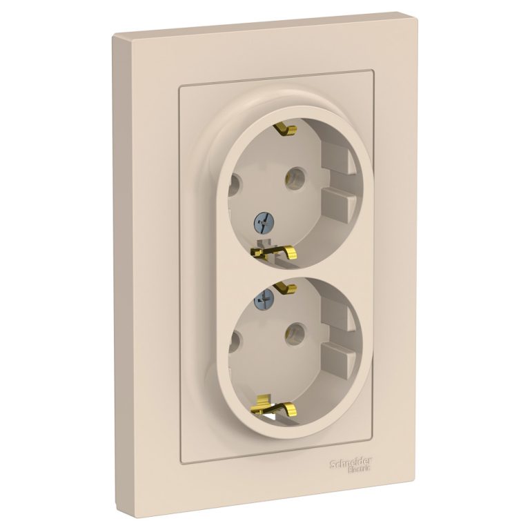 Розетка с/з двойная, 16А, в сборе Systeme Electric AtlasDesign ATN000224