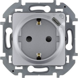 Розетка с/з с USB тип C со шторками Legrand Inspiria 673772