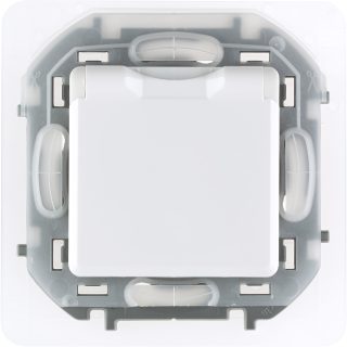 Розетка с/з со шторками с защитной крышкой Legrand Inspiria 673740