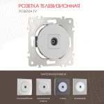 Розетка TV Arte Milano 202.43-1.silver