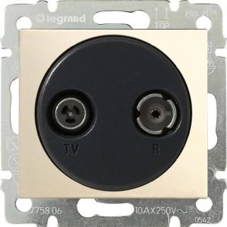 Розетка TV-R оконечная Legrand Valena слоновая кость 774333