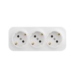 Розеточный блок двойной с/з со шторками Legrand Quteo 782238