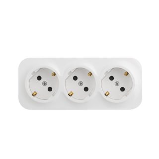 Розеточный блок двойной с/з со шторками Legrand Quteo 782238