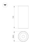 Накладной светильник Arlight SP-GABI-SURFACE-R60-12W Warm3000 052341