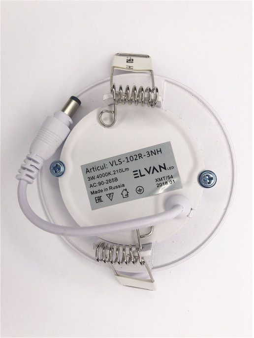 Встраиваемый светильник Elvan VLS-102R-3W-NH-Wh Встраиваемый светильник Elvan VLS-102R-3W-NH-Wh