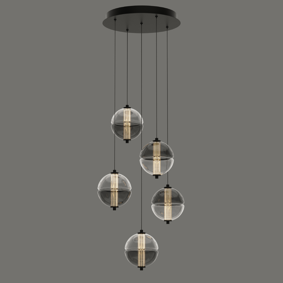 Каскадная люстра Delight Collection MD24022079-5A black/smoky Каскадная люстра Delight Collection MD24022079-5A black/smoky