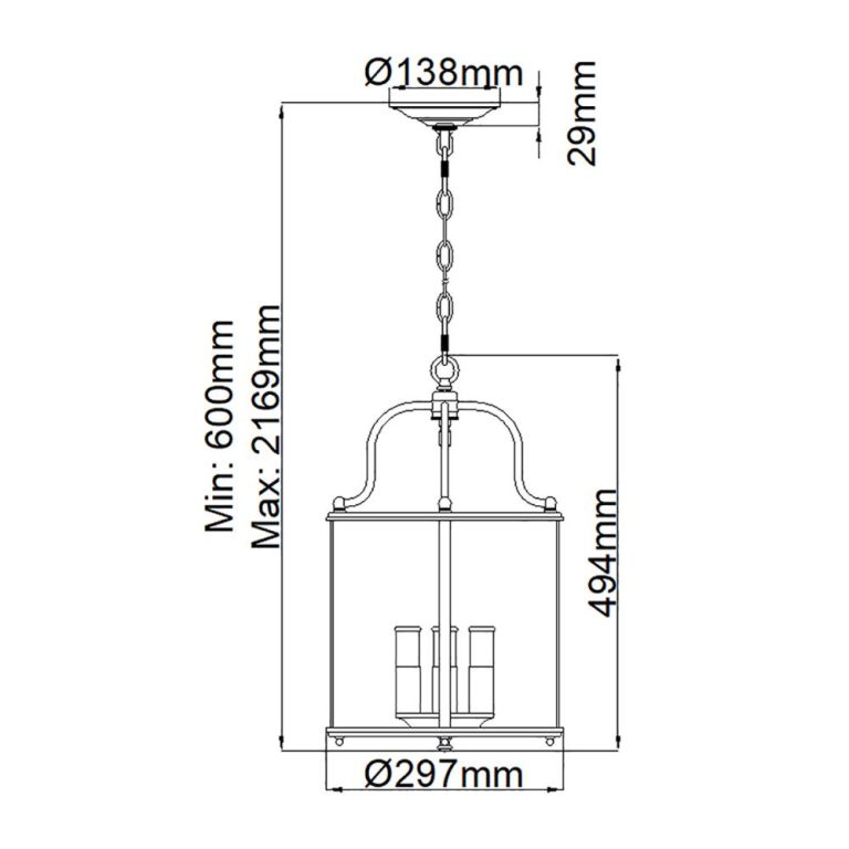 Подвесной светильник Hinkley Gentry HK-GENTRY-P-M-PW
