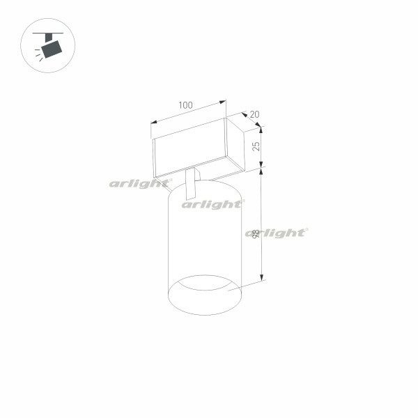 Трековый светодиодный светильник Arlight Mag-Spot-25-R90-9W Day4000 033240 Трековый светодиодный светильник Arlight Mag-Spot-25-R90-9W Day4000 033240
