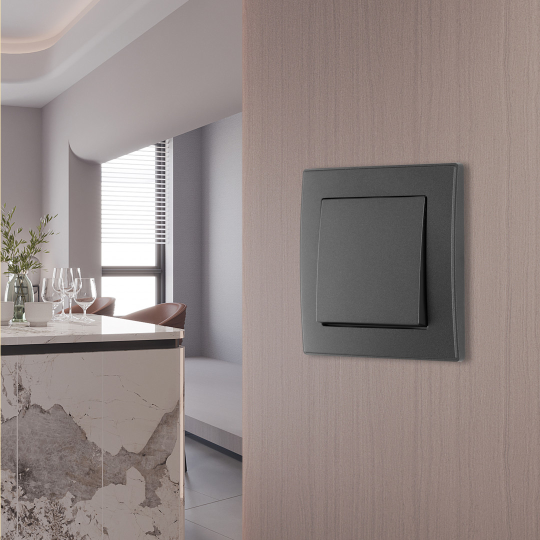 Выключатель одноклавишный Arte Milano SET06-1-30-1 black Выключатель одноклавишный Arte Milano SET06-1-30-1 black