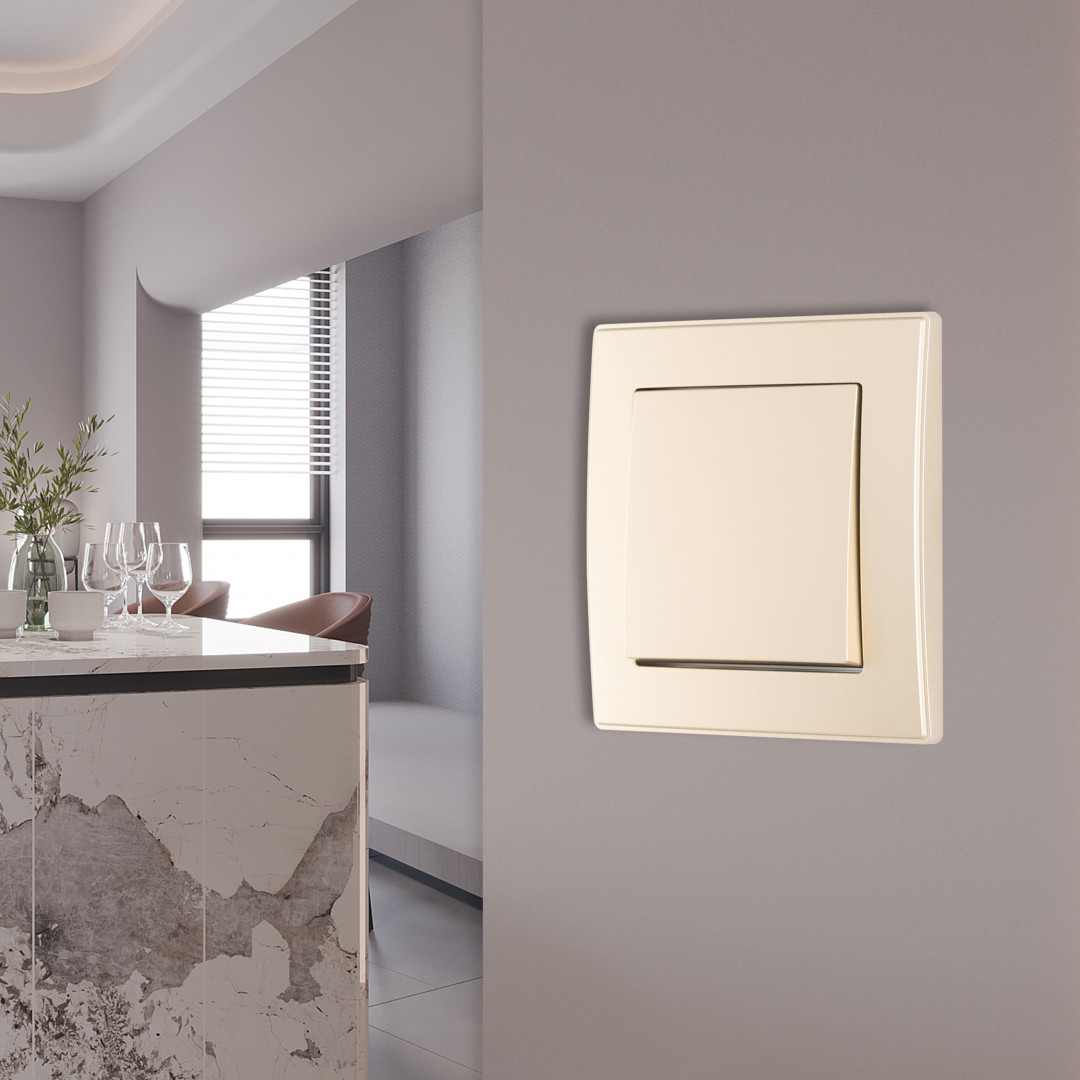Выключатель одноклавишный Arte Milano SET06-1-30-1 shampan Выключатель одноклавишный Arte Milano SET06-1-30-1 shampan