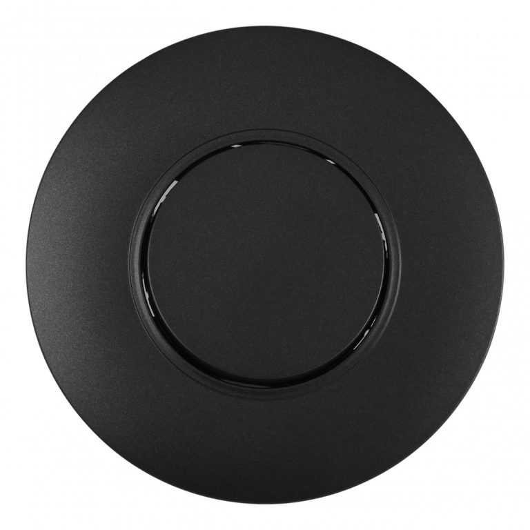 Выключатель круглый одноклавишный с рамкой Arte Milano SET08-1-30-1 black