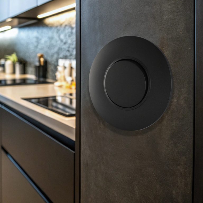 Выключатель круглый одноклавишный с рамкой Arte Milano SET08-1-30-1 black