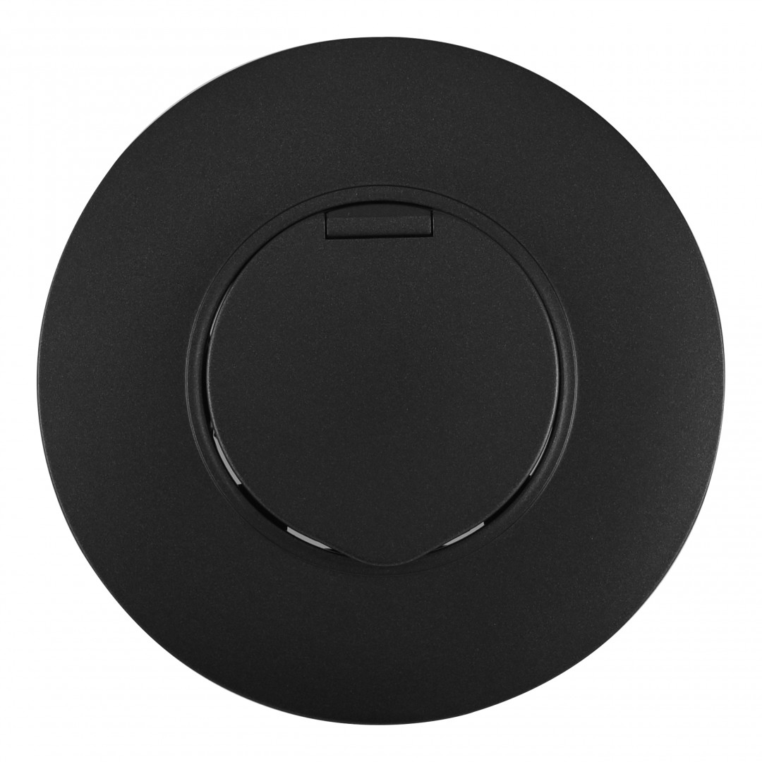 Розетка круглая с/з и шторками, защитной крышкой и рамкой Arte Milano SET08-1-41-1 black Розетка круглая с/з и шторками, защитной крышкой и рамкой Arte Milano SET08-1-41-1 black