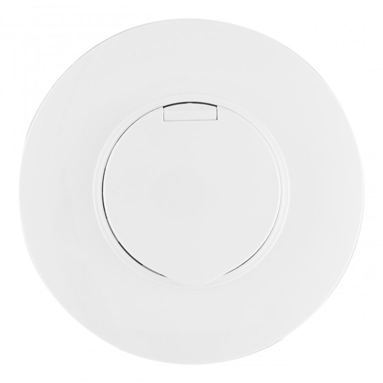 Розетка круглая с/з и шторками, защитной крышкой и рамкой Arte Milano SET08-1-41-1 white
