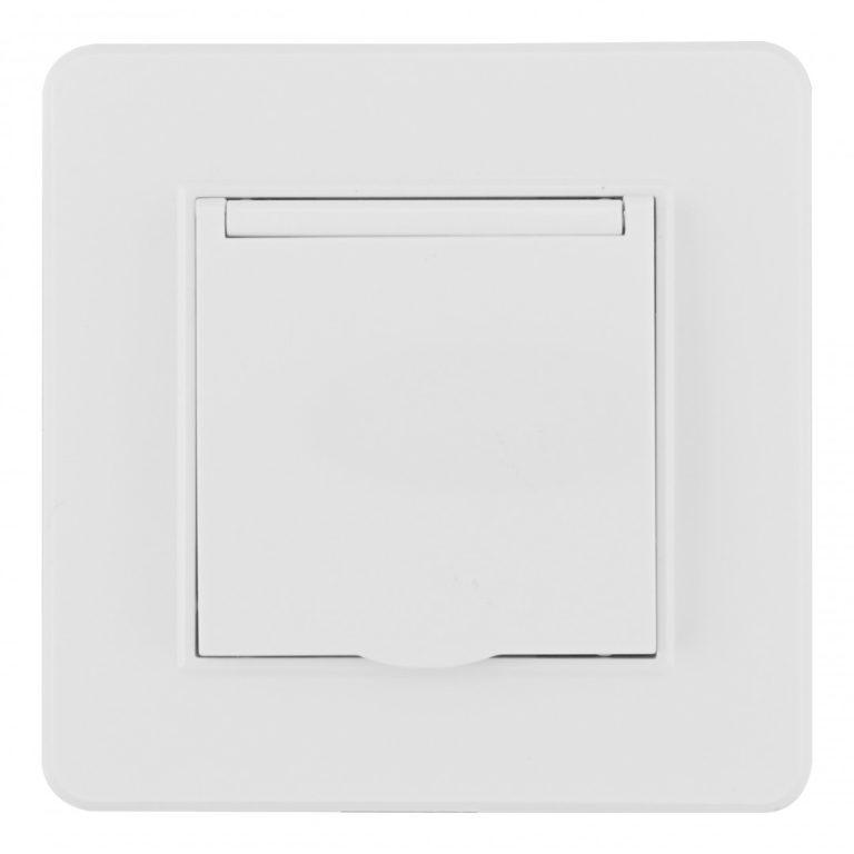 Комплект розетки с/з и шторками, защитной крышкой и рамкой Arte Milano SET16-1-41-1 white