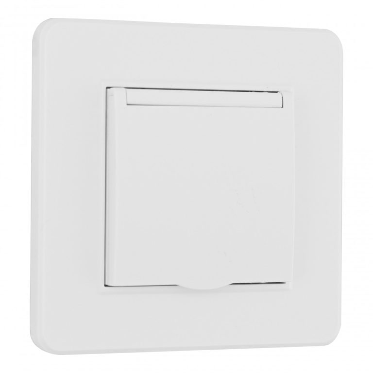 Комплект розетки с/з и шторками, защитной крышкой и рамкой Arte Milano SET16-1-41-1 white
