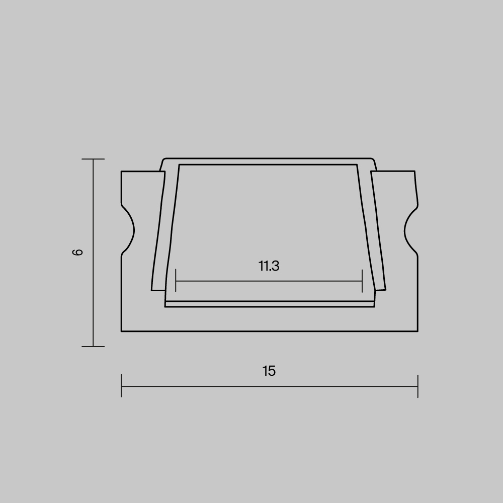 Алюминиевый профиль накладной 15x6 Maytoni Led Strip ALM-001-W-2M 631004 Алюминиевый профиль накладной 15x6 Maytoni Led Strip ALM-001-W-2M 631004