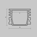 Алюминиевый профиль накладной 16x12 Maytoni Led Strip ALM-005-W-2M 631006