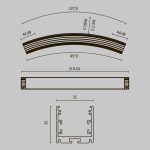 Радиусный профиль Maytoni Led strip ALM-3535R-B-D-45°-0.8M