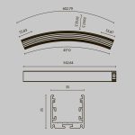 Радиусный профиль Maytoni Led strip ALM-3535R-B-D-45°-1.5M