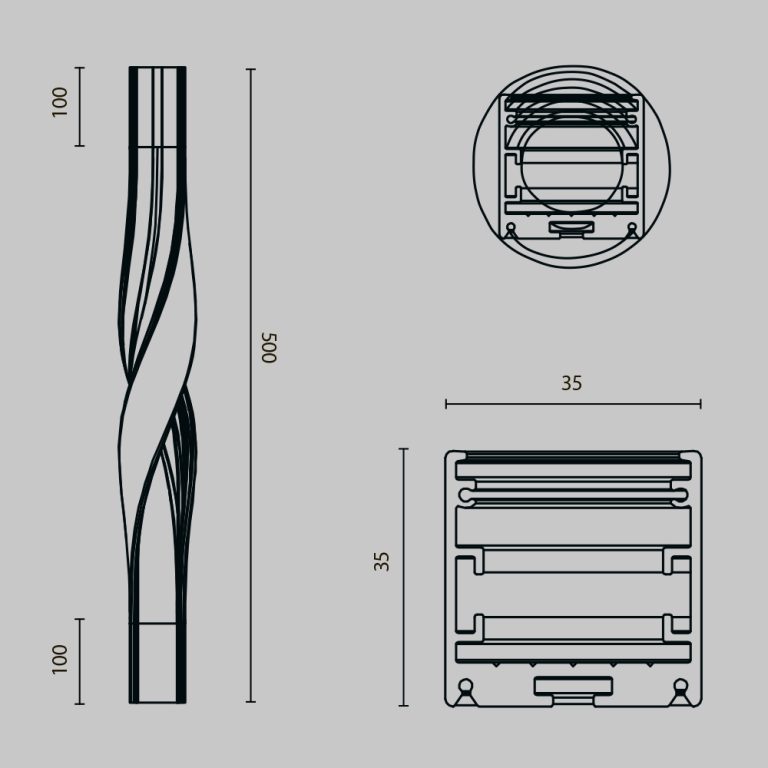 Радиусный профиль Maytoni Led strip ALM-3535R-B-T-180°-0.5M