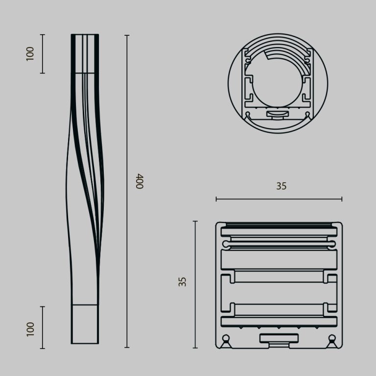 Радиусный профиль Maytoni Led strip ALM-3535R-B-TL-90°-0.4M