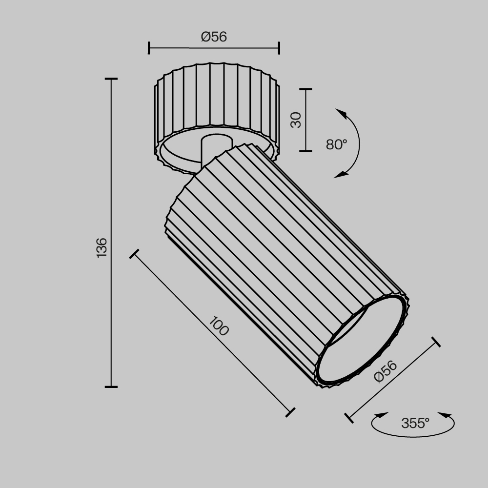 Накладной спот Maytoni Calipso C108CL-01-GU10-BS Накладной спот Maytoni Calipso C108CL-01-GU10-BS