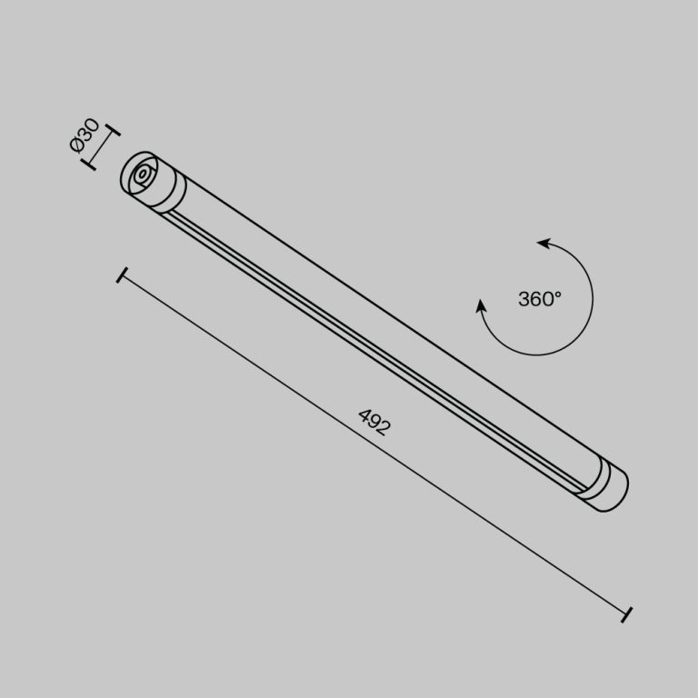 Шинопровод накладной/подвесной Maytoni Shelf CA012-TRX-500-B