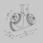 T-образный плоский коннектор с вводом питания Maytoni Shelf CA015TC-P-B