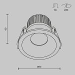 Встраиваемый светильник Maytoni Zoom DL034-01-06W3K-W