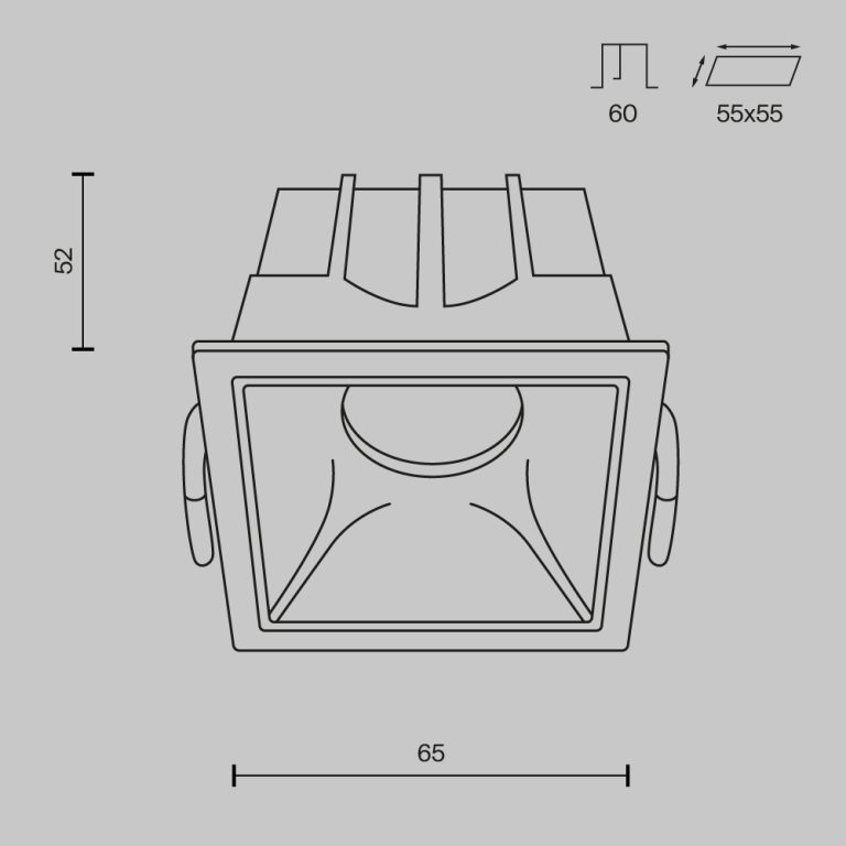 Встраиваемый светильник Maytoni Technical Alfa LED DL043-01-10W4K-SQ-W